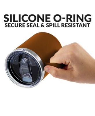 12 oz Insulated Coffee Mug with Lid - Stainless Steel Camping Mug Tumbler with Handle