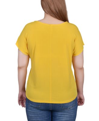 Short Sleeve Extended Sleeve Tunic Top