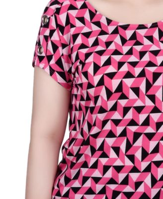 Short Sleeve Extended Sleeve Tunic Top