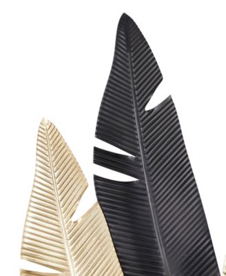 Gold Metal Leaf Wall Decor 24" x 1" x 53"