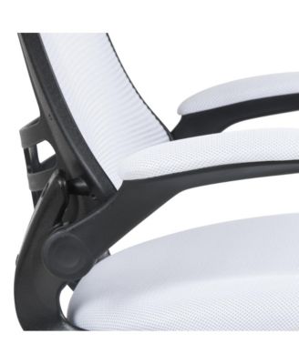 Mid-Back Mesh Swivel Ergonomic Task Office Chair With Flip-Up Arms