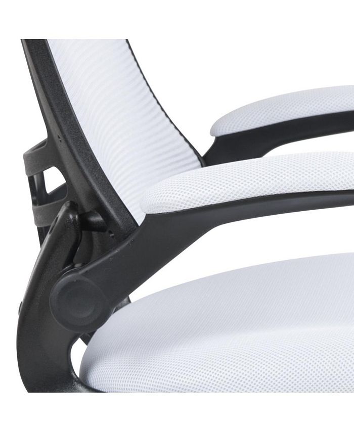 EMMA+OLIVER Mid-Back Mesh Swivel Ergonomic Task Office Chair With Flip ...