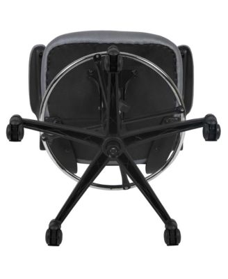 Mid-Back Mesh Ergonomic Drafting Chair With Foot Ring And Flip-Up Arms