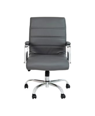 Milano Contemporary Mid-Back Home Office Chair With Padded Arms
