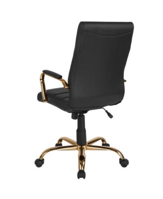 1 Pc Faux Leather Padded Arm Contemporary High-Back Office Chair