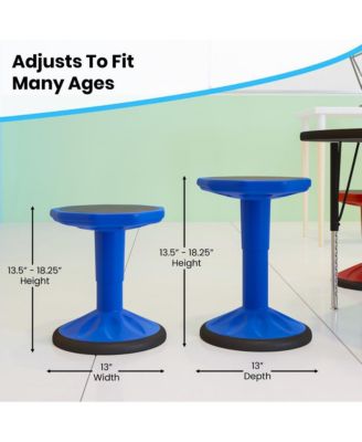 Saylor Height Adjustable Active Motion Stool For Kids With Weighted Rubber Non-Slip Bottom