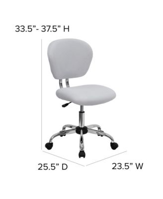 EMMA + OLIVER  Mid-Back Mesh, Padded, Chrome   Swivel, Ergonomic  Task Office Chair