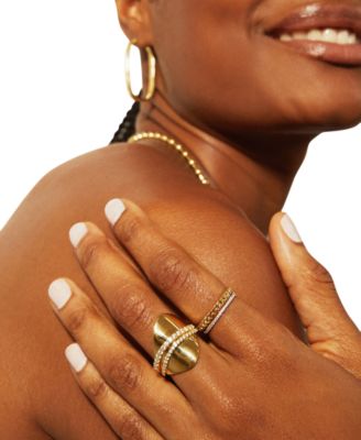 Diamond Swoop Wide Band Statement Ring (1/2 ct. t.w.) in Gold Vermeil, Created for Macy's