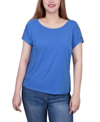 Short Sleeve Extended Sleeve Tunic Top