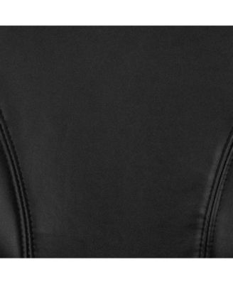 Mid-Back Leather Swivel Ergonomic Task Office Chair With Back Depth Adjustment And Arms