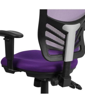 Mid-Back Mesh Triple Paddle Swivel Ergonomic Office Chair With Adjustable Arms