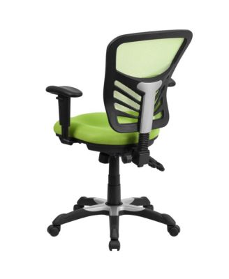 Mid-Back Mesh Triple Paddle Swivel Ergonomic Office Chair With Adjustable Arms