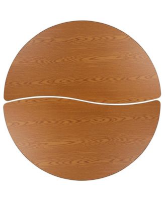 2 Piece Mobile 60" Circle Collaborative Adjustable Activity Table Set