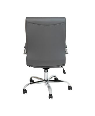 1 Pc Faux Leather Padded Arm Contemporary High-Back Office Chair