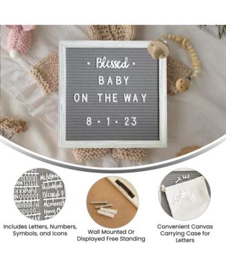 Bellamy 10" x 10" Wood Letter Board Set With Felt Facing