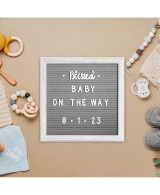 Bellamy 10" x 10" Wood Letter Board Set With Felt Facing