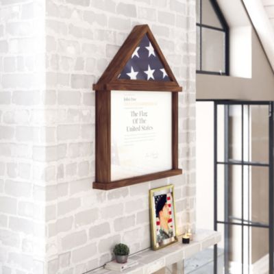 Hughes Flag Display Case With Certificate Holder