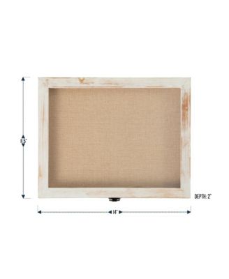 Wood Shadow Box Display Case - Solid Wood With Acrylic Window - Security Latch - For Mementos And Keepsakes