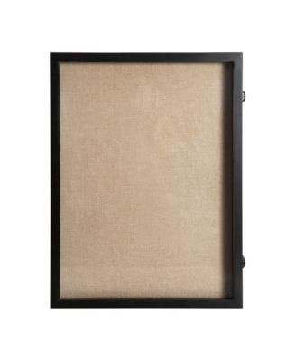 Wood Shadow Box Display Case - Solid Wood With Acrylic Window - Security Latch - For Mementos And Keepsakes