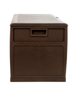 120 Gallon Weather Resistant Outdoor Storage Box For Decks, Patios, Poolside And More