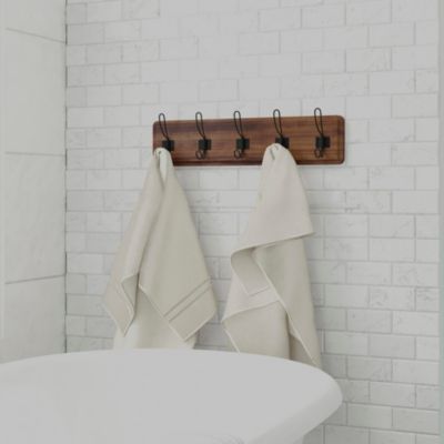 Rustic Coat Rack With Hooks -Wall Mount Coat Rack - Solid Pine Wood Entryway Hanger - Farmhouse Coat Rack For Kitchen, Bedroom