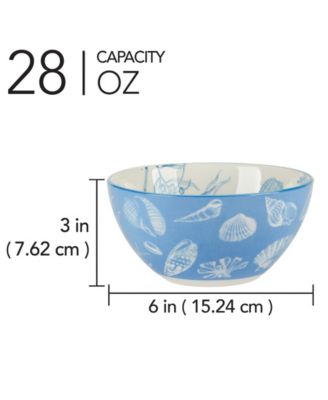 Seaside Set of 6 All Purpose Bowl, 6.25" 6 Asst