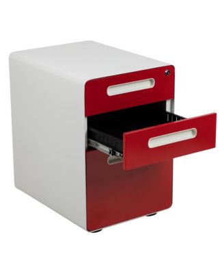 Ergonomic 3-Drawer Mobile Locking Filing Cabinet Storage Organizer