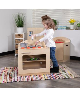 Children's Wooden Kitchen Stove With Turnable Knobs For Commercial Or Home Use