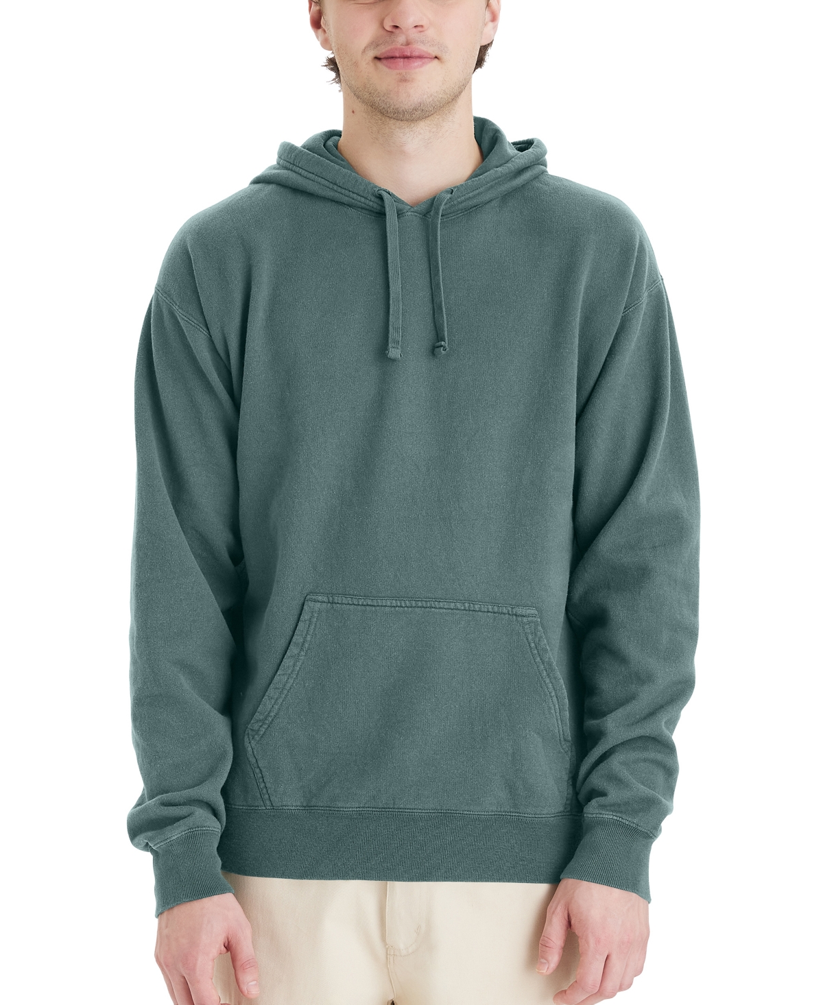 Hanes Men's Garment Dyed Fleece Hoodie