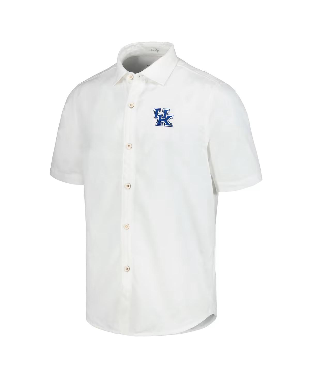 Shop Tommy Bahama Men's White Kentucky Wildcats Coconut Point Palm Vista Islandzone Camp Button-up Shirt