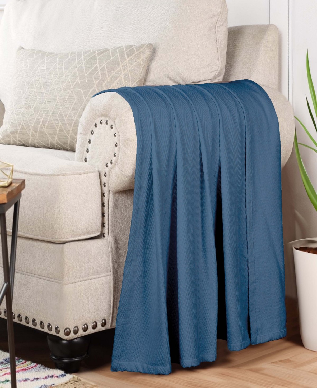 Superior Chevron All Season Cotton Blanket, Full/Queen