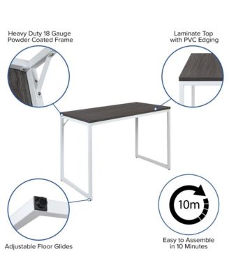 Berlin Computer Desk With Open Metal Frame