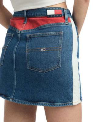 Tommy Jeans Women's Izzie Denim Flag Mini Skirt