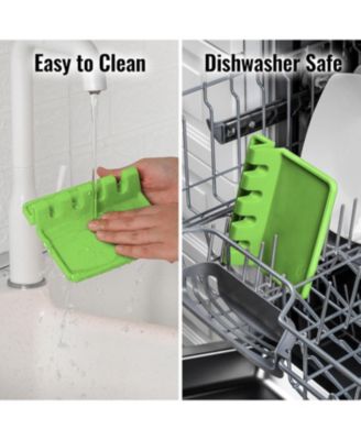 Silicone Utensil Rest with Drip Pad for Multiple Utensils