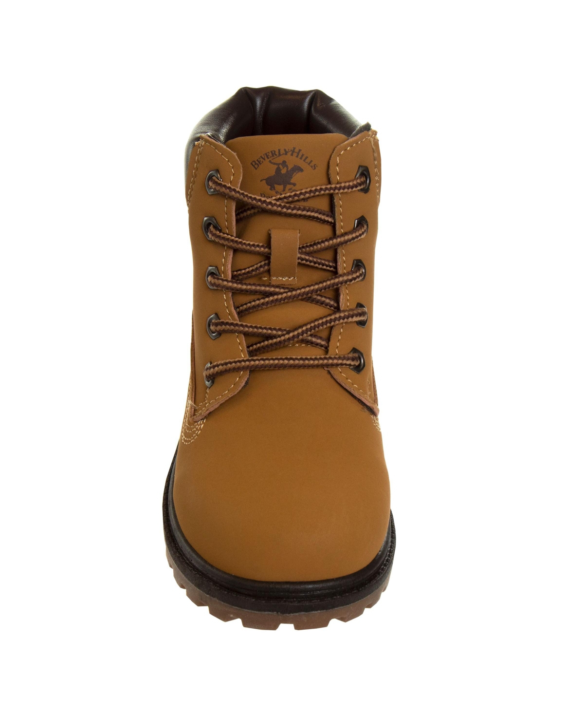 Shop Beverly Hills Polo Club Toddler Lace-up Construction Boots In Tan