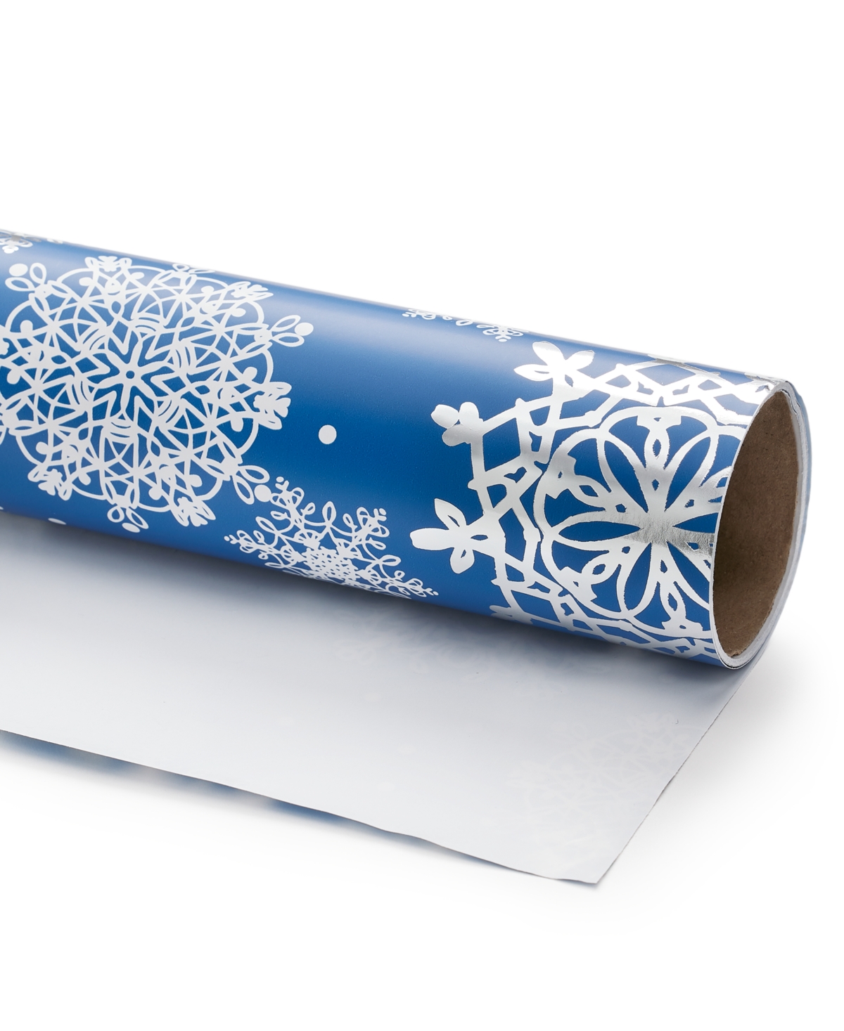 Holiday Lane Blue & Silver Snowflake Wrapping Paper, Exclusively at Macy's