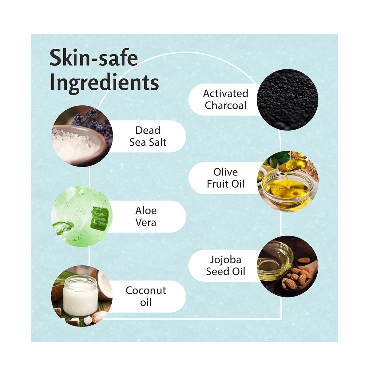 M3 NaturalsExfoliating Body Scrub Polish with Collagen - Charcoal