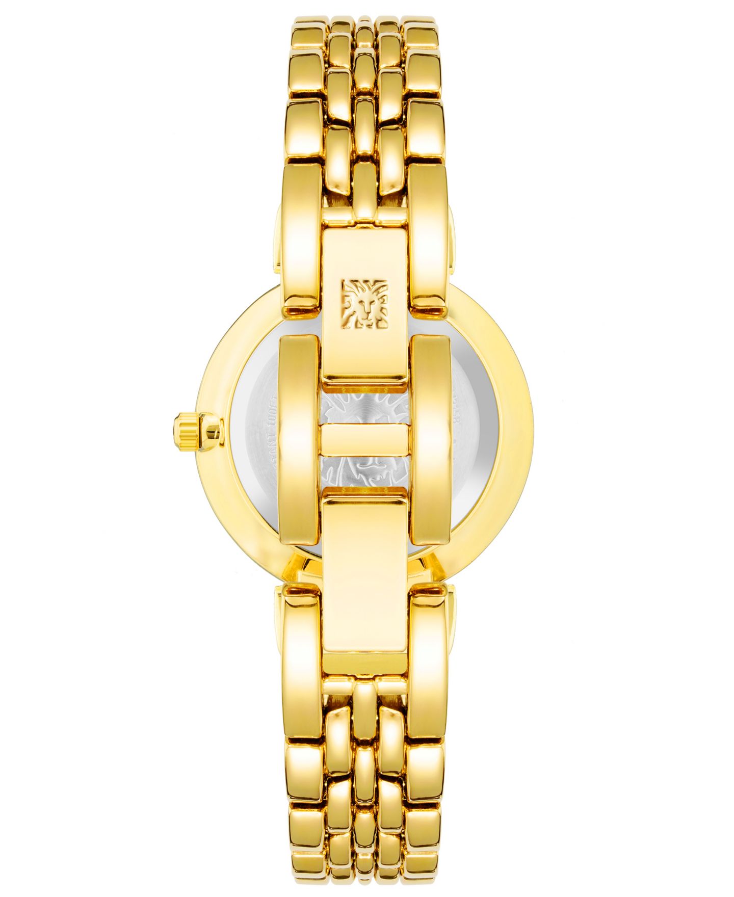 Женские часы Anne Klein Quartz Gold-Tone Alloy Link and Mother of Pearl Bracelet Watch, 30mm — фото 3
