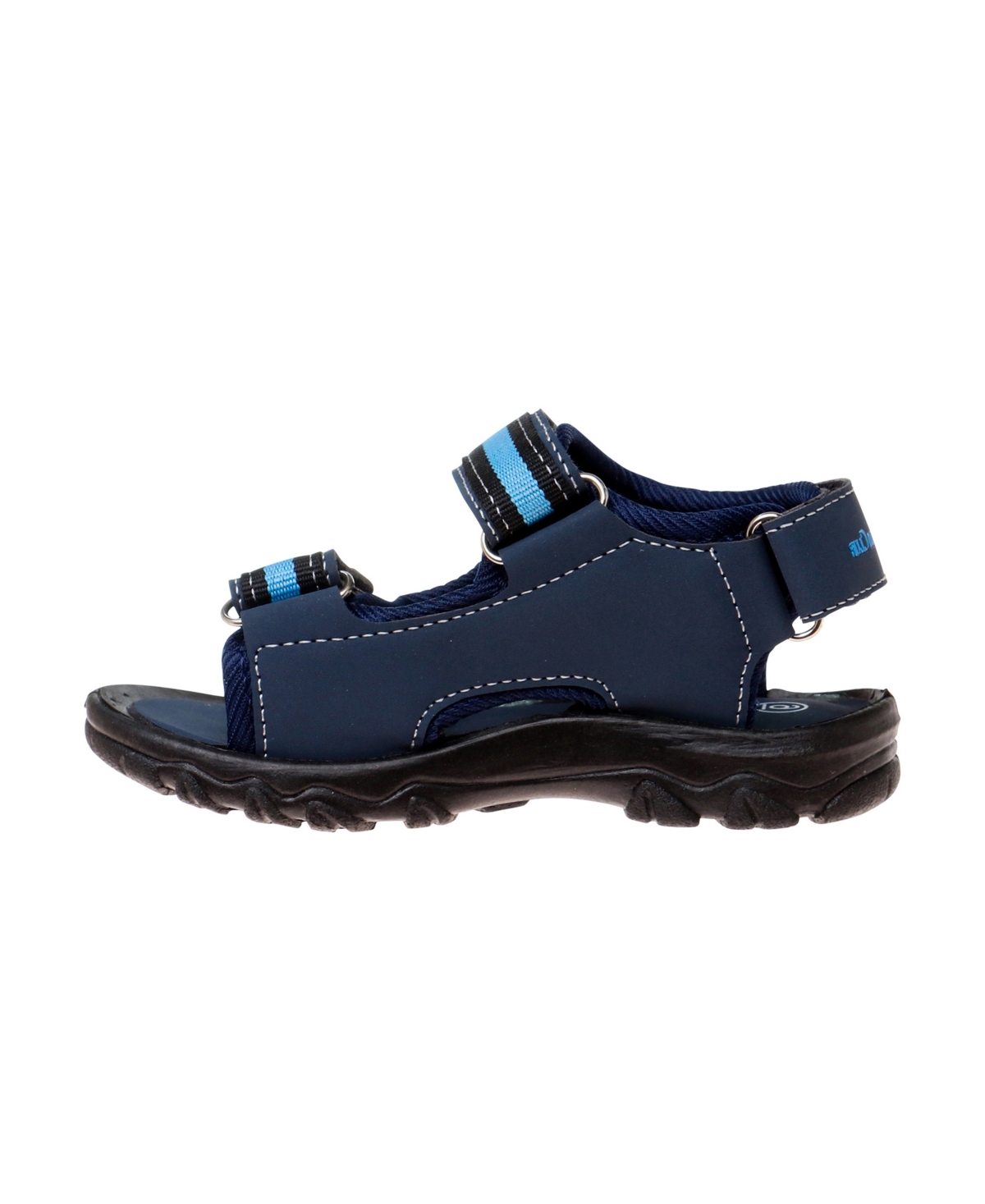 Shop Beverly Hills Polo Club Little Kids Double Hook And Loop Sport Sandals In Navy,blue