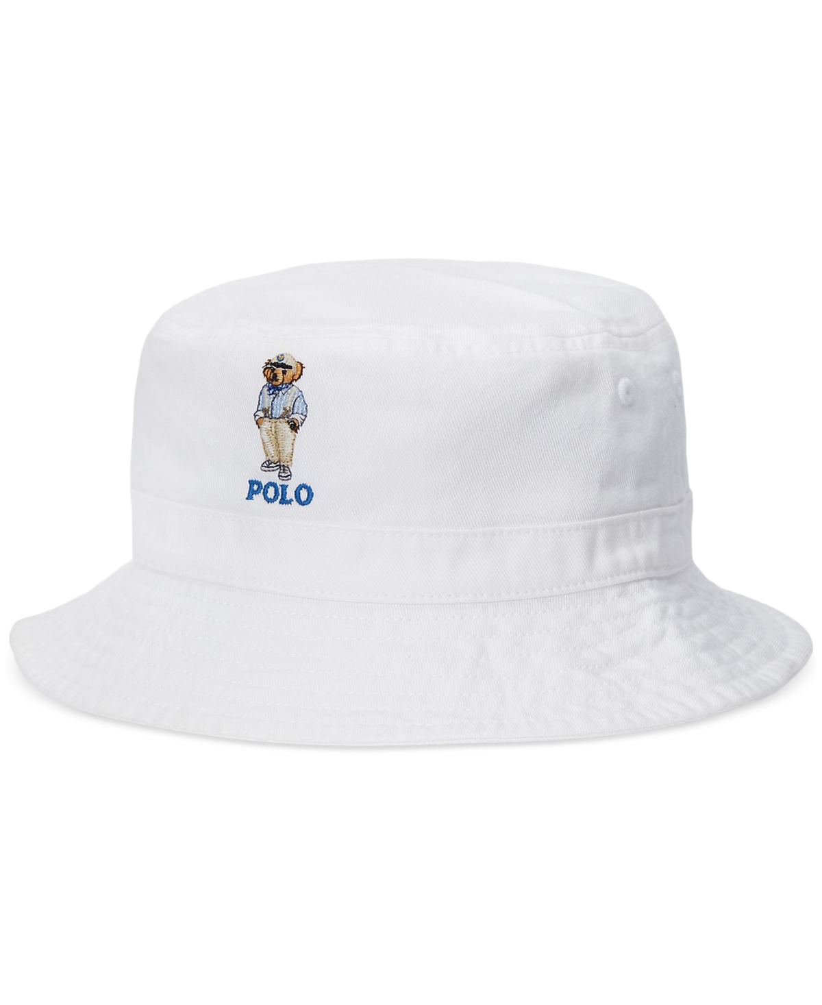 Shop Polo Ralph Lauren Toddler & Little Boys Polo Bear Cotton Twill Bucket Hat In White