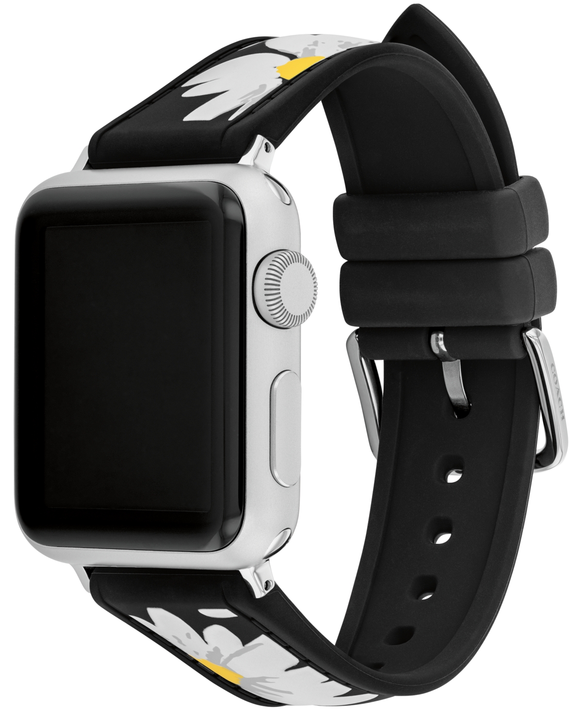 Coach Women's Black Silicone Apple Strap 38mm/40mm/41mm