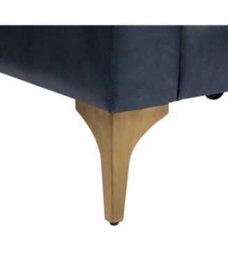 55.5"W Faux Leather Francis Loveseat