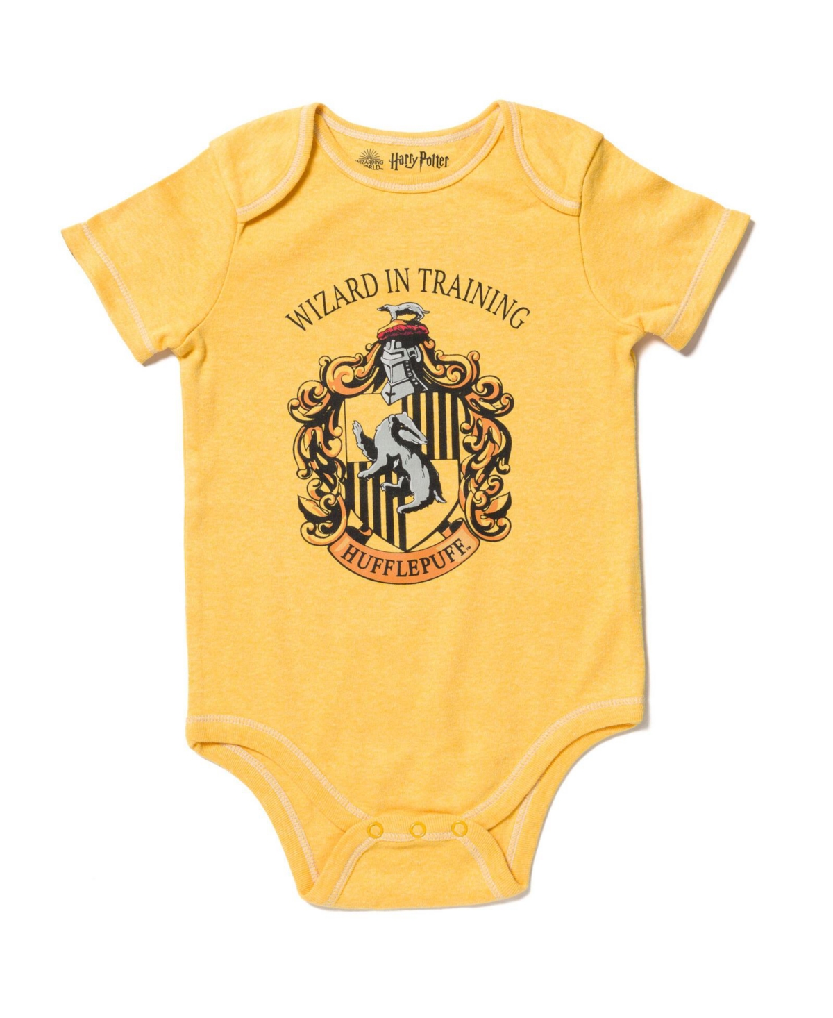 Harry Potter Baby Boys Gryffindor Hufflepuff Ravenclaw Slytherin 4 Pack Bodysuits -/ green / red / yellow