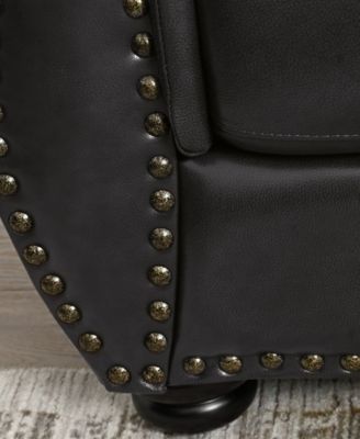 Arther 43" Leather Traditional Armchair