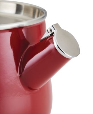 Enamel-on-Steel Induction Teakettle, 2 Quart