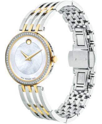Movado Esperanza Diamond Bezel Women\'s Watch Steel Bracelet Swiss Retails ~$2k Movado 0607052 Esperanza 63 diamond Bezel (0.245 t.c.w.  main image 4