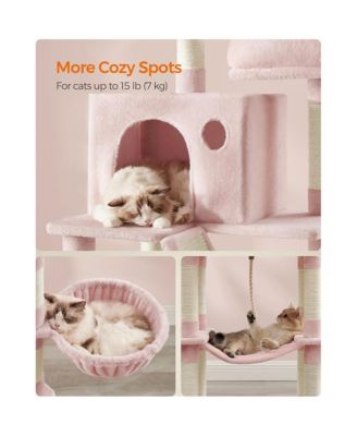 Cat Tree, Cat Tower, Condo with Hammock, Basket, Scratching Posts