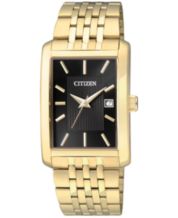 Gold tone Rectangular Citizen Watches Macy s