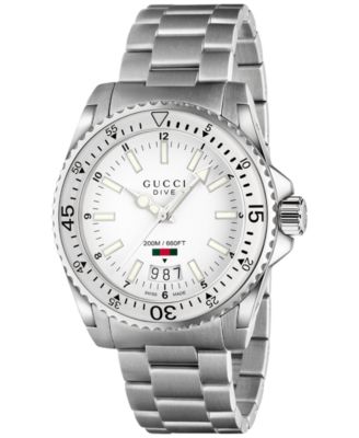 Gucci - Unisex Swiss Dive Stainless Steel Bracelet Watch 41mm YA136302
