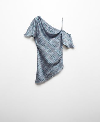 Women's Asymmetric Satin Blouse